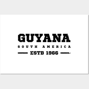 Guyana Estb 1966 South America Posters and Art